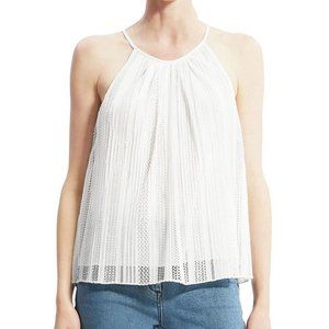 NEW Theory Top White Mod Lace Halter Sleeveless Blouse NWT